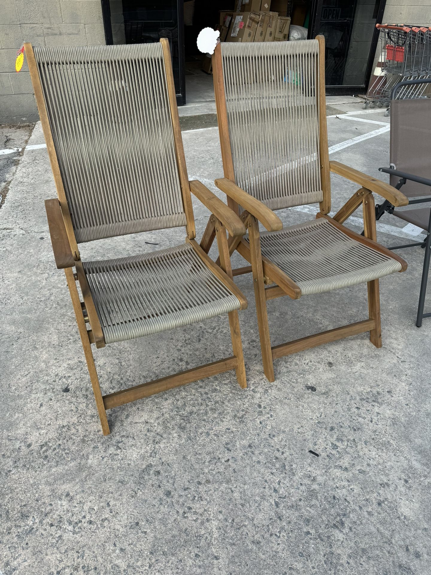 Outdoor Wooden Chairs Set Of 2 $179.99