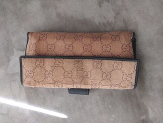 "Vintage Gucci Brown Canvas Monogram Wallet