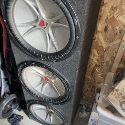 Three15" Kicker Subwoofers In a box