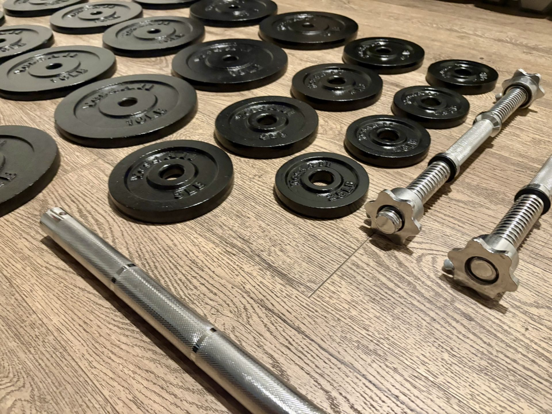 200 lbs Yes4All Cast Iron Adjustable Dumbbells With Connector To Convert In Small Bar