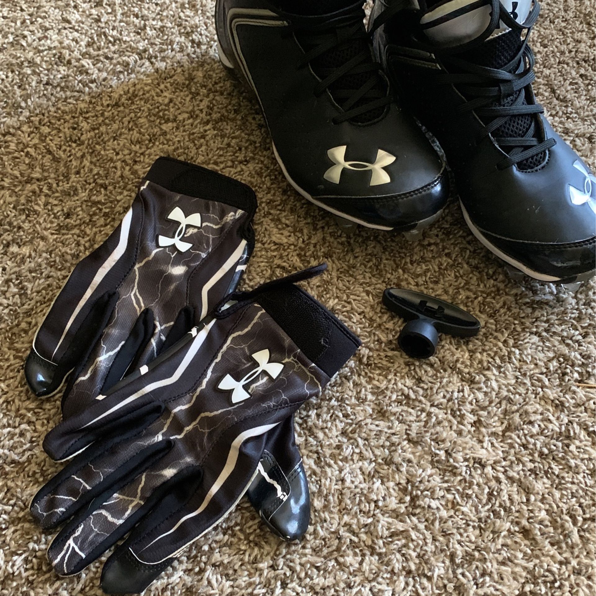 Under Armour Football Cleats And Gloves