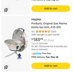 Magma Boat Grill With Mount