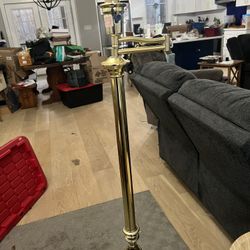 Brass Floor Lamp With Swing Arm