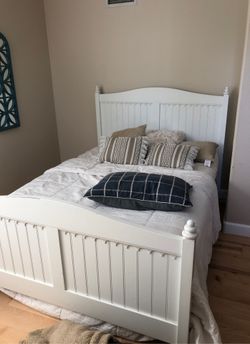 White bed full size