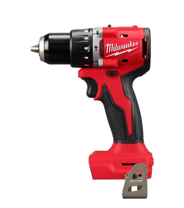 MilwaukeeM18 18V Lithium Ion Brushless Cordless 1/2 in. Compact Hammer Drill/Driver (Tool Only)