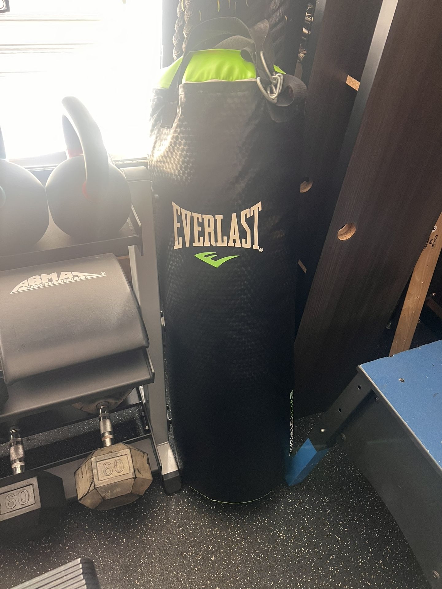 Everlast Punching Bag and Gloves