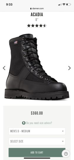 Danner Boots Men’s 8” Acadia 21210 Size 12 B