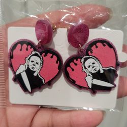 Valentine's Day Earrings Michael Myers