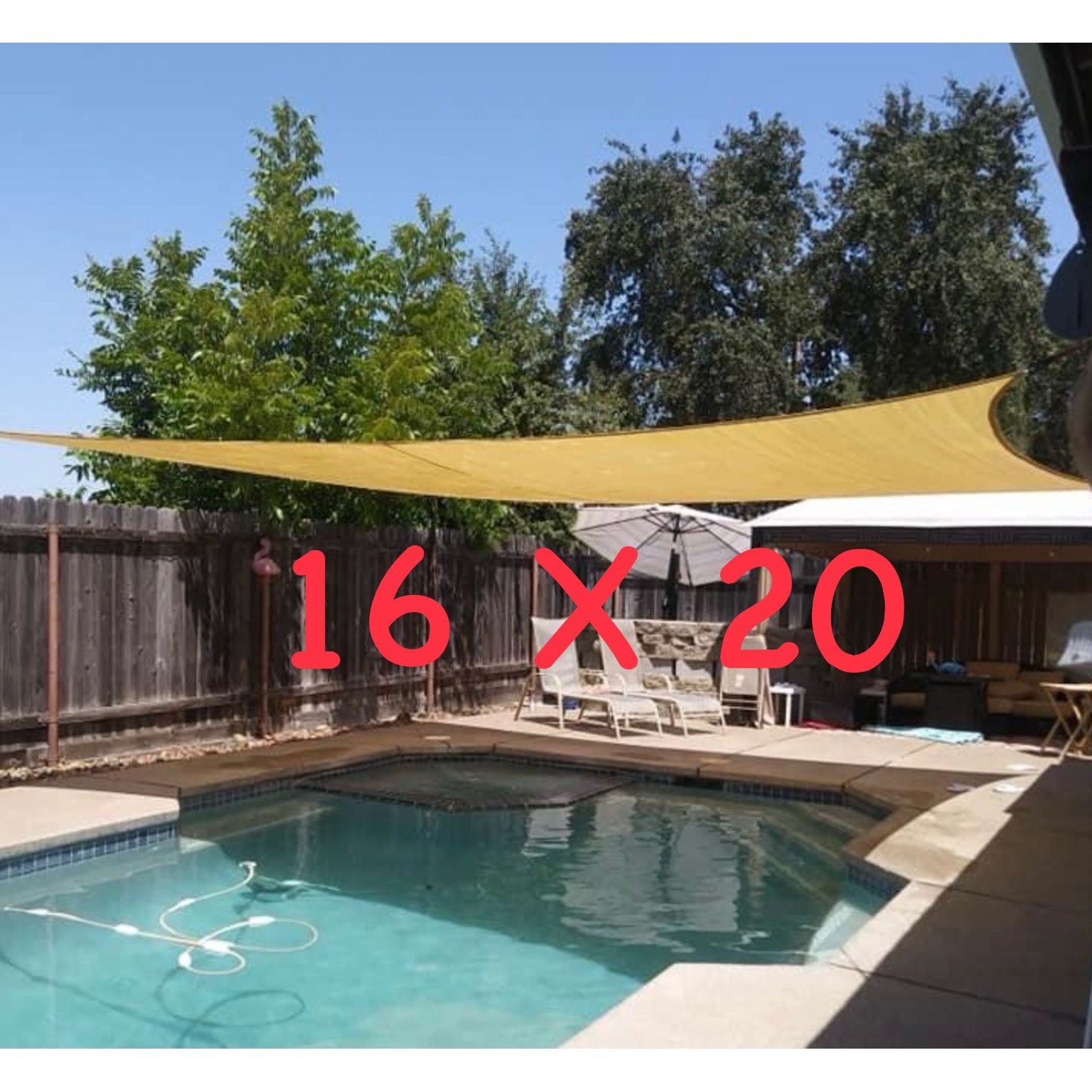 16 X 20 Rectangular Sun Sail