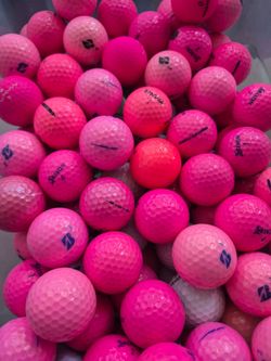 Pink golf balls