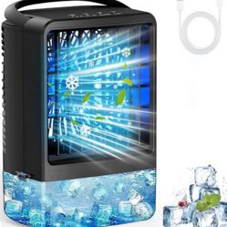 “New”(1 In Stock)Mini Air Conditioner(Dorm Room) 3 Speed/7 Color Lights (water Mist&timer)retail$49