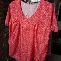 Floral Print Top Size 2X