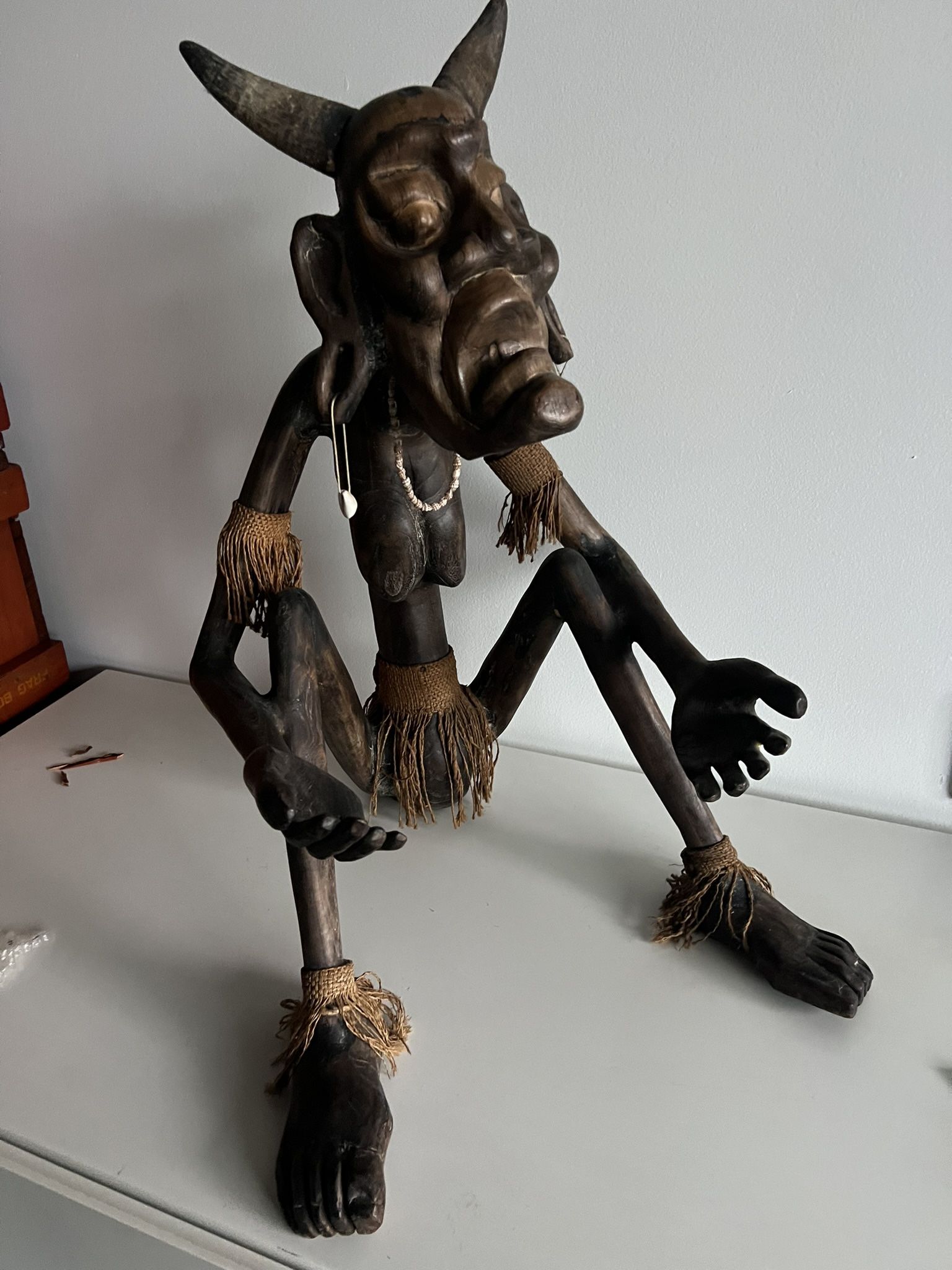 Awesome Carved Wooden Figure Tribal/folk Art