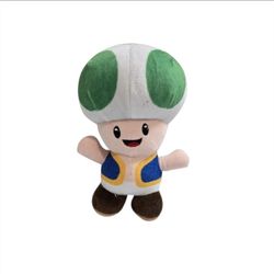 Unbranded Video Game Green Mushroom Man Plush 8" Super Nintendo Mario Kart Like