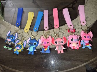 Stich and Angel Keychains