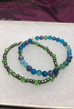 Mix gemstone bracelet necklace.size 8 inches