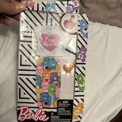 Barbies care bear outfit sunglasses and purse new