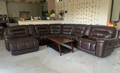 Brown Leather Couch