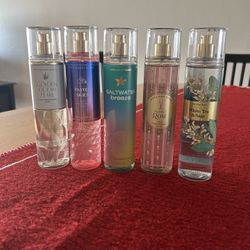 Set Of 5 BBW Fragrance sprays 