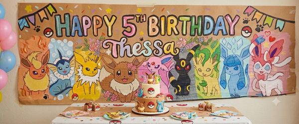 Custom Hand-Painted Character Cutouts & Party Decor – Pokémon