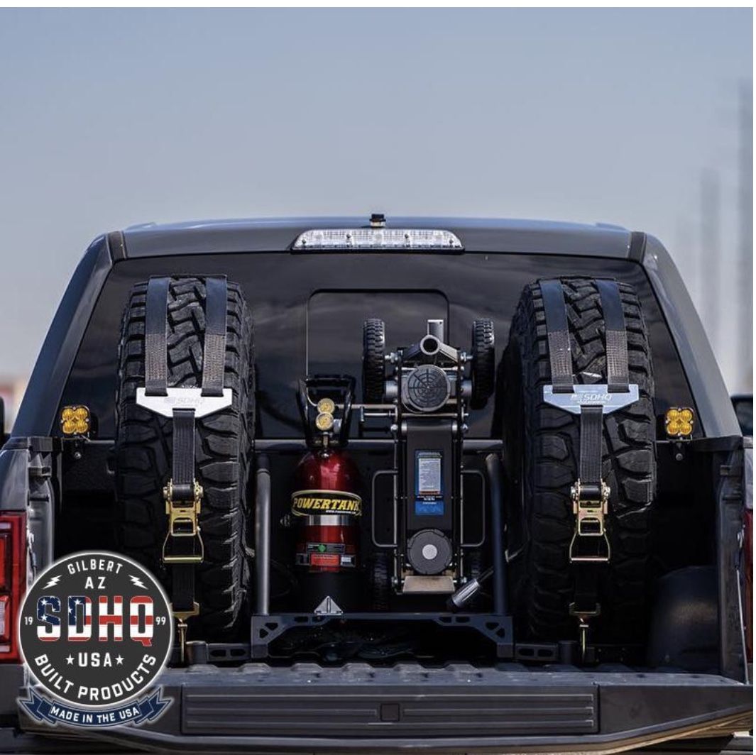 FORD RAPTOR SDHQ BUILT IN BED CHASE RACK