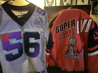 Super Bowl 56 (SBLVI) Collectible Letterman And Jersey