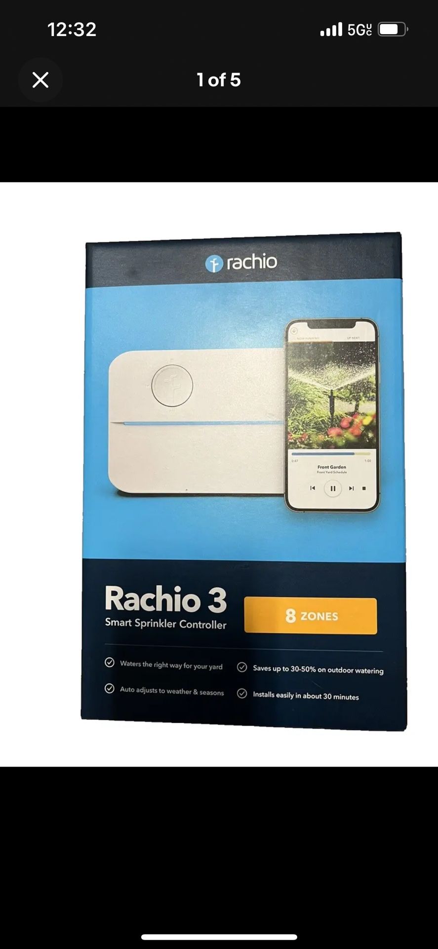 Rachio 3 Smart Sprinkler Controller, 8 Zone, 8ZULW-C