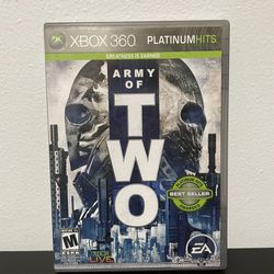 Army Of Two Xbox 360 Platinum Hits Like New CIB w/ Manual War Video Game