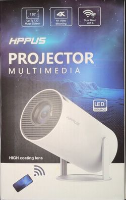 HPPUS Multimedia Projector 4K WiFi 6