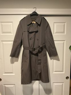 Christian Dior Monsieur Vintage Men’s Gray Belted Trench Coat Jacket sz 40 S