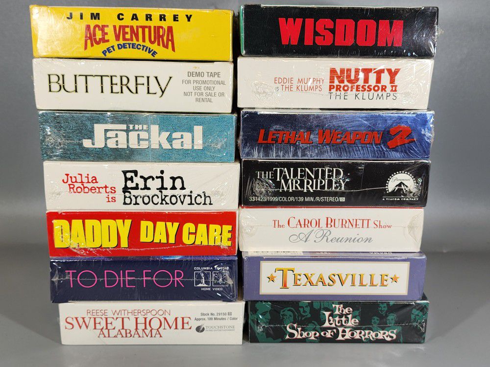 14 Sealed Vhs TAPES ACTION/COMEDY/ROMANCE