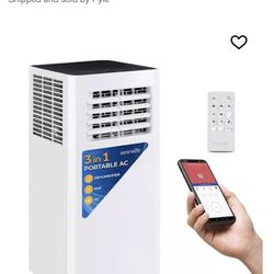 Serenelife 8000 BTU Air Conditioner with Dehumidifier and Fan - White