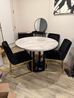 black and gold dining chairs