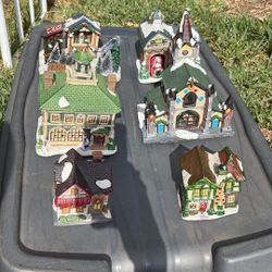 Vintage Christmas Town House 
