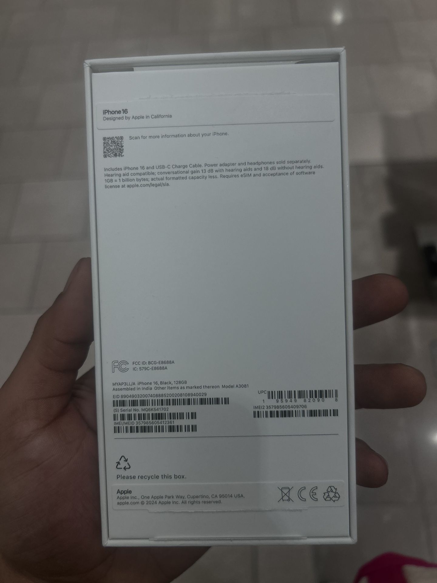 iPhone 16 128 GB