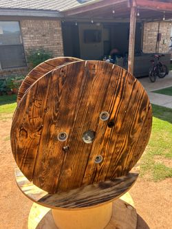 Spool flower planter