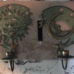 Sun & Moon Wall Mount Candle Holders