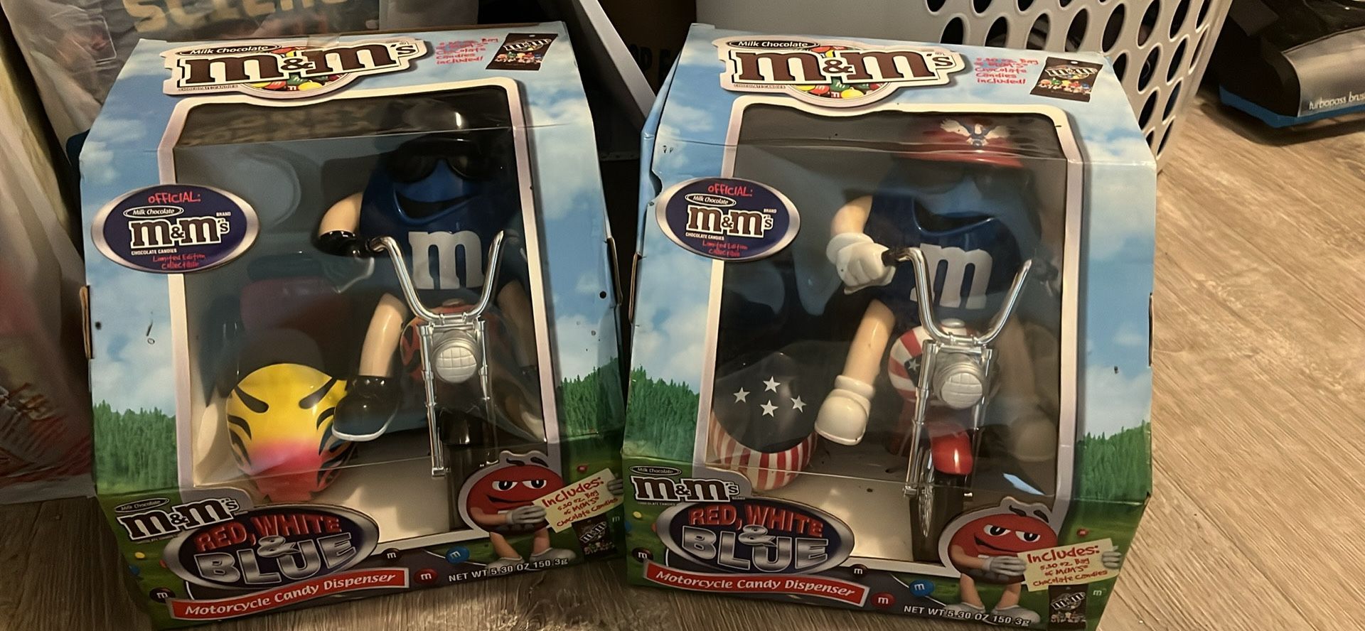 M&M Candy Dispensers.