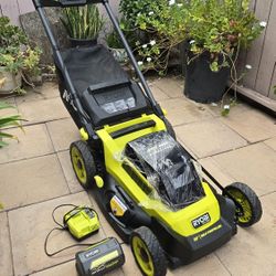 Ryobi 40v Hp Brushless 20-in Cordless Electric Battery Walk Behind Self Propelled Lawn Mower 