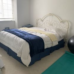 CA King frame, Mattress, Box Spring, Bedding 