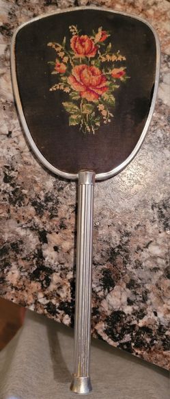 Vintage Embroiderd Mirror from 1950