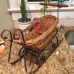 Antique babydoll sled carriage