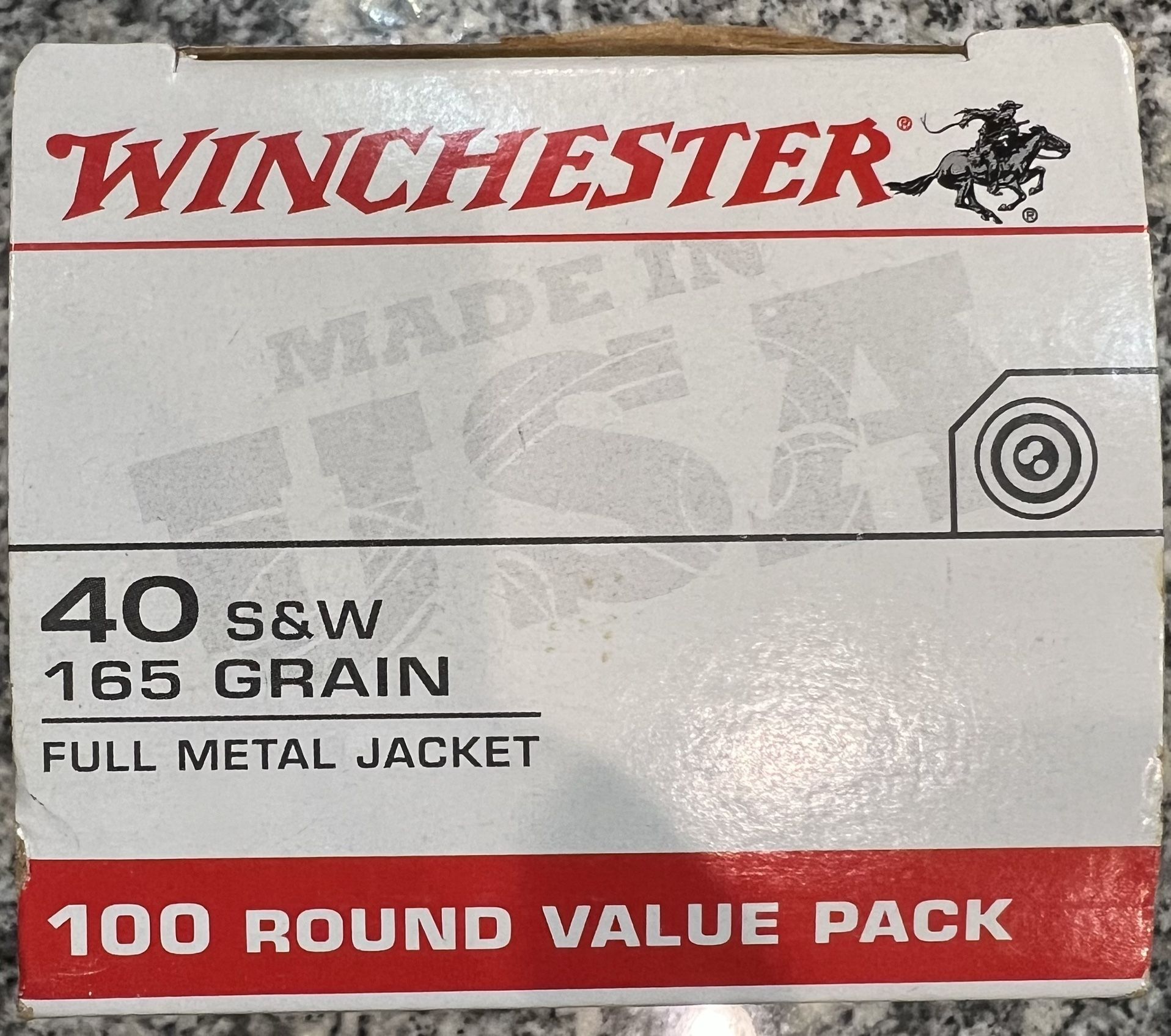 Winchester .40 S&W 165gr FMJ 200 Rnds