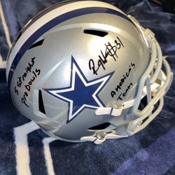 Roy Williams Autograph Cowboys Replica Full Size Football Helmet (BAS)