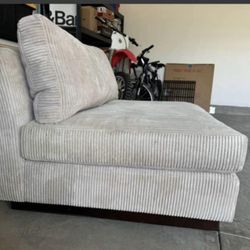 Beige tan fabric sofa chair couch