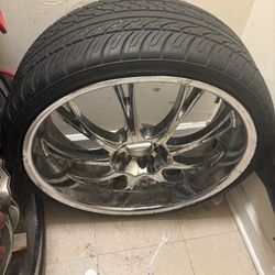 4,  26 inch chrome Rims with tires
