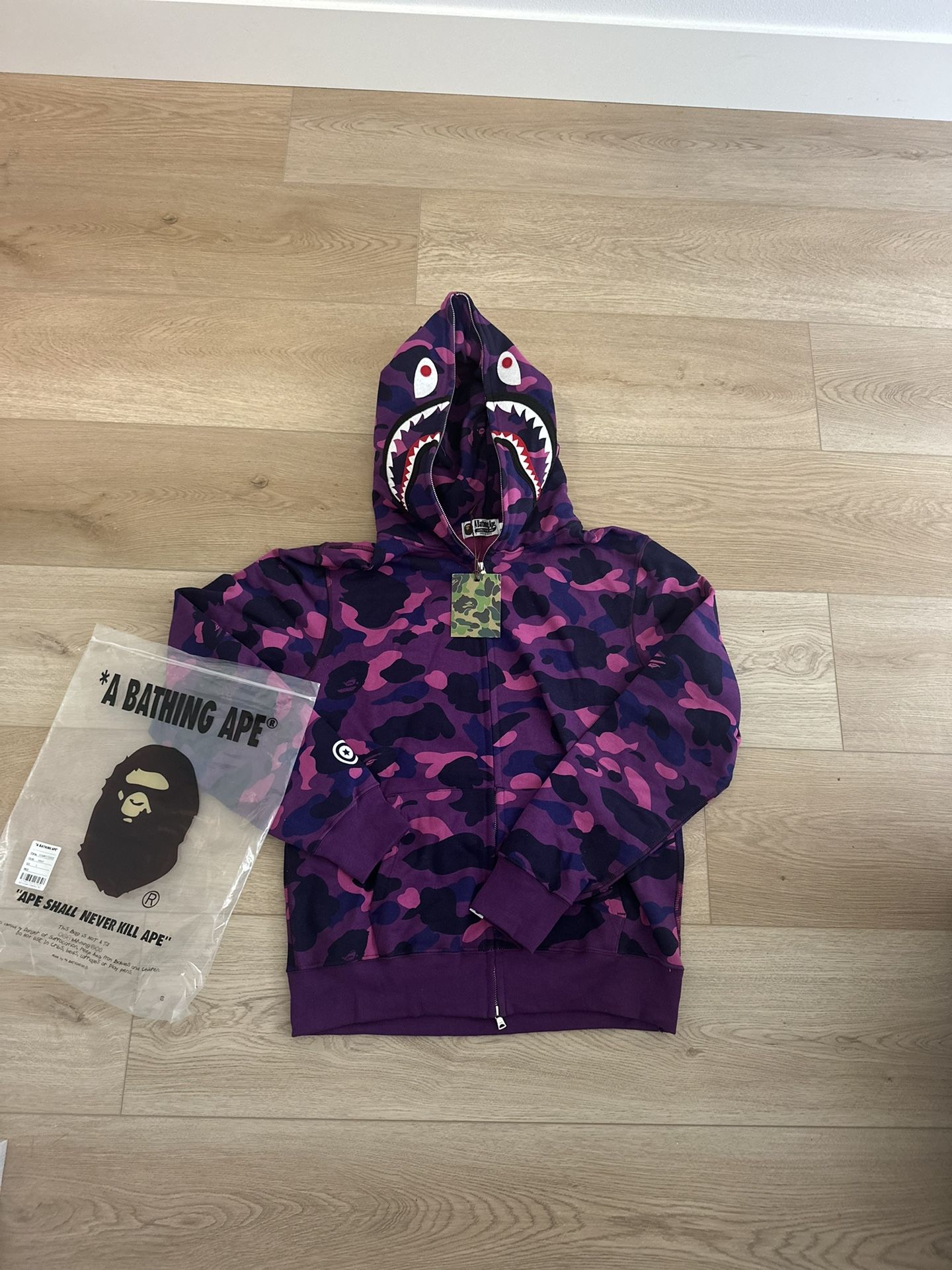 Purple Bape Zipup Hoodie