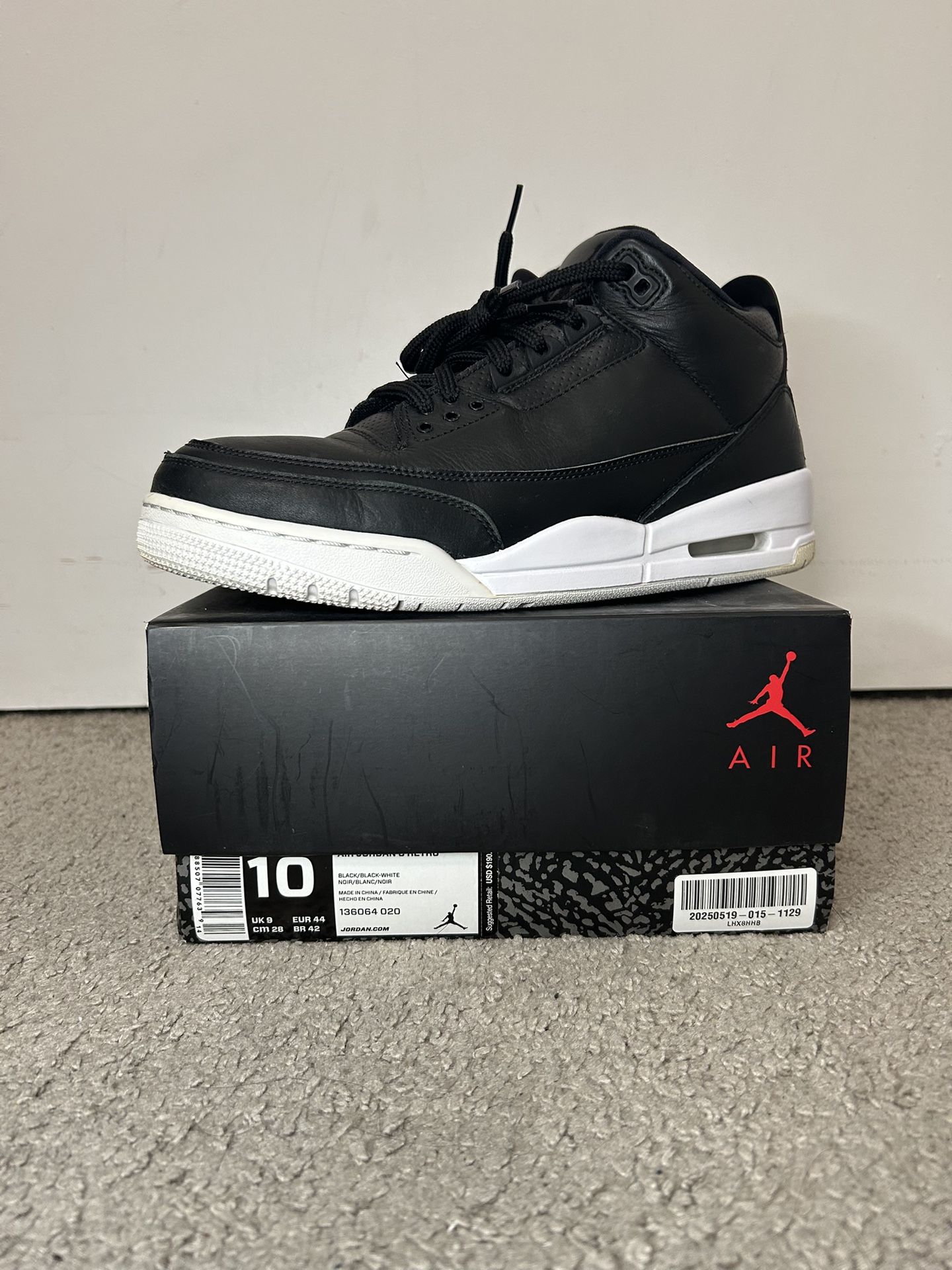 VNDS JORDAN 3 CYBER MONDAY SIZE 10