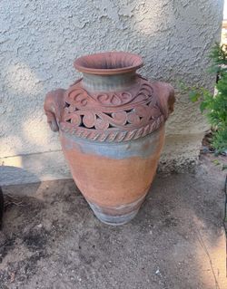 Vintage elephant Motif floor Vase