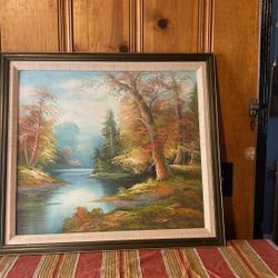 Lovely Country River Painting